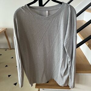 BE COOL Heather Gray Knit Top - bump friendly